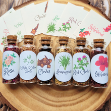 Load image into Gallery viewer, Small Apothecary Herb Bottles for Rituals, Spells, Green Magick, and More!
