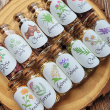 Load image into Gallery viewer, Small Apothecary Herb Bottles for Rituals, Spells, Green Magick, and More!