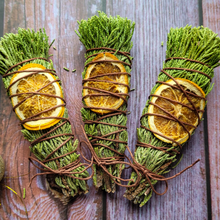 Load image into Gallery viewer, Yule Juniper and Orange Bundle Smoke Cleansing Stick