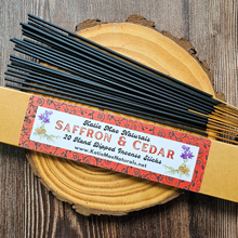Load image into Gallery viewer, Saffron and Cedar Hand Dipped Incense Sticks