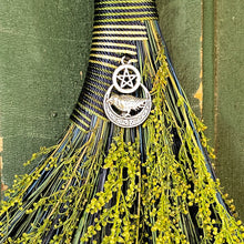 Load image into Gallery viewer, Sweet Annie Broom - Turkey Wing Broom with Crow Charm