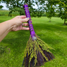 Load image into Gallery viewer, Sweet Annie Broom - Hawktail Broom with Crow Charm
