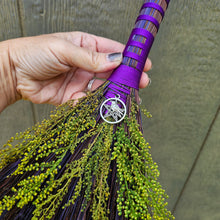 Load image into Gallery viewer, Sweet Annie Broom - Hawktail Broom with Crow Charm