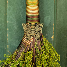 Load image into Gallery viewer, Sweet Annie Broom - Turkey Wing Broom with Butterfly Charm