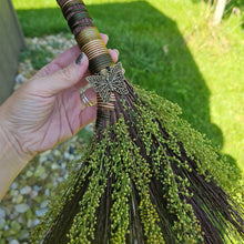 Load image into Gallery viewer, Sweet Annie Broom - Turkey Wing Broom with Butterfly Charm