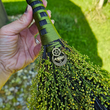 Load image into Gallery viewer, Sweet Annie Broom - Hawk Tail Broom with Crow Charm