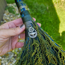 Load image into Gallery viewer, Sweet Annie Broom - Turkey Wing Broom with Crow Charm