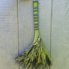 Load image into Gallery viewer, Sweet Annie Broom - Turkey Wing Style with Gold Bells