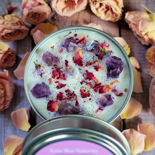 Load image into Gallery viewer, Candle tin surrounded by flowers