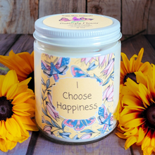 Load image into Gallery viewer, Happiness Intention Candle – Crystal Candle for Joy, Positivity & Uplifting Energy