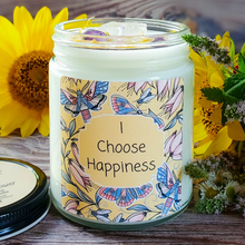Load image into Gallery viewer, Happiness Intention Candle – Crystal Candle for Joy, Positivity & Uplifting Energy