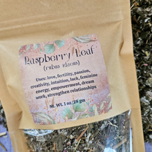 Load image into Gallery viewer, Dried Raspberry Leaf (Organic) | Loose Raspberry Leaf for Tea, Nourishment & Herbal Use