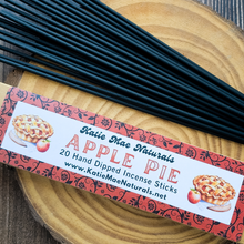 Load image into Gallery viewer, Katie Mae Naturals Apple Pie incense sticks packaging on a wooden surface
