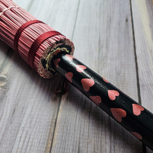 Load image into Gallery viewer, Hand Painted Decorative Round Broom, 26" Folk Art Broom