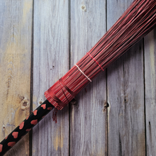 Load image into Gallery viewer, Hand Painted Decorative Round Broom, 26" Folk Art Broom