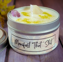 Load image into Gallery viewer, Manifest Intention Candle – Crystal Candle for Manifestation, Goals & Positive Change