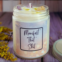 Load image into Gallery viewer, Manifest Intention Candle – Crystal Candle for Manifestation, Goals & Positive Change