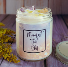 Load image into Gallery viewer, Manifest Intention Candle – Crystal Candle for Manifestation, Goals & Positive Change