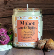 Load image into Gallery viewer, Mabon Ritual Candle – Apple & Oak Soy Candle for Autumn Equinox, Gratitude & Grounding