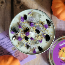 Load image into Gallery viewer, Samhain Ritual Candle – Pumpkin Spice Soy Candle for Protection, Reflection & Autumn Rituals