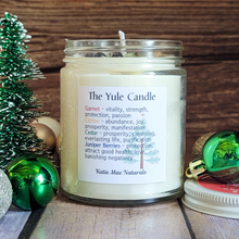 Load image into Gallery viewer, Yule Ritual Candle – Festive Winter Soy Candle for Renewal, Warmth & Winter Solstice Rituals