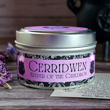 Load image into Gallery viewer, Cerridwen Goddess Candle – Crystal Candle Inspired by the Goddess of Transformation & Inspiration