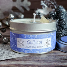 Load image into Gallery viewer, Cailleach Goddess Candle – Crystal Candle Inspired by the Celtic Queen of Winter