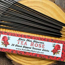 Load image into Gallery viewer, Tea Rose Hand Dipped Incense Sticks - 20 pack
