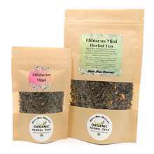 Load image into Gallery viewer, Organic Hibiscus Mint Herbal Tea - Loose Leaf Tea Blend