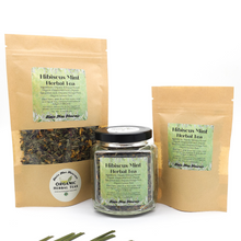 Load image into Gallery viewer, Organic Hibiscus Mint Herbal Tea - Loose Leaf Tea Blend