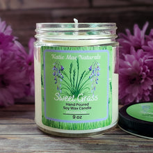 Load image into Gallery viewer, Sweet Grass Soy Candle – Fresh Meadow & Wildflower Handcrafted Candle