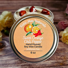 Load image into Gallery viewer, Sweet Orange Chili Pepper Soy Candle – Bright Citrus & Warm Spice Candle