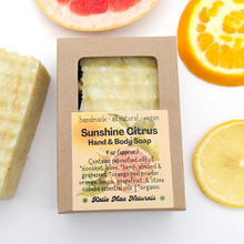 Load image into Gallery viewer, Citrus scented natural bar soap