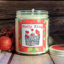 Load image into Gallery viewer, Holly King holiday scented soy wax candle