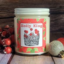 Load image into Gallery viewer, Holly King wicca holiday scented soy wax candle