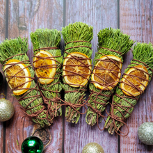 Load image into Gallery viewer, Yule Juniper and Orange Bundle Smoke Cleansing Stick