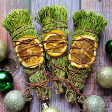Load image into Gallery viewer, Yule Juniper and Orange Bundle Smoke Cleansing Stick