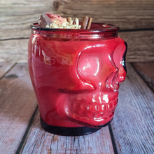 Load image into Gallery viewer, Cinnamon Sticks Red Skull Candle
