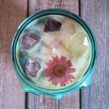 Load image into Gallery viewer, Spring Rains Blue Skull Candle