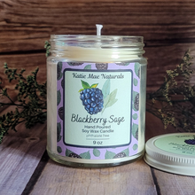 Load image into Gallery viewer, Blackberry sage hand poured soy wax candle