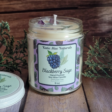 Load image into Gallery viewer, Hand poured soy wax candle with crystals