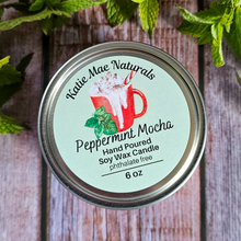 Load image into Gallery viewer, Peppermint Mocha hand poured soy wax candle