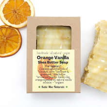 Load image into Gallery viewer, Orange Vanilla Vegan Shave Soap with Shea Butter