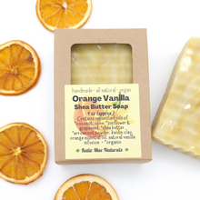 Load image into Gallery viewer, Orange Vanilla Vegan Shave Soap with Shea Butter