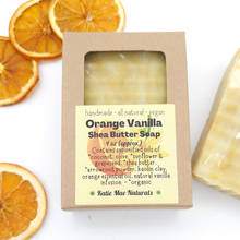 Load image into Gallery viewer, Orange Vanilla Vegan Shave Soap with Shea Butter