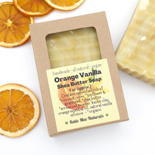 Load image into Gallery viewer, Orange Vanilla Vegan Shave Soap with Shea Butter