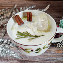Load image into Gallery viewer, Holiday Tea Cup Candle - Cozy Cabin