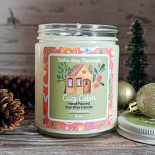 Load image into Gallery viewer, Cozy Cabin Soy Wax Candle - 9 oz Holiday Scented Soy Candle