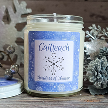 Load image into Gallery viewer, The Cailleach Goddess of Winter Candle (Winter Woods) - 9 oz