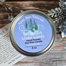 Load image into Gallery viewer, The Cailleach Goddess of Winter Candle (Winter Woods) - 6 oz